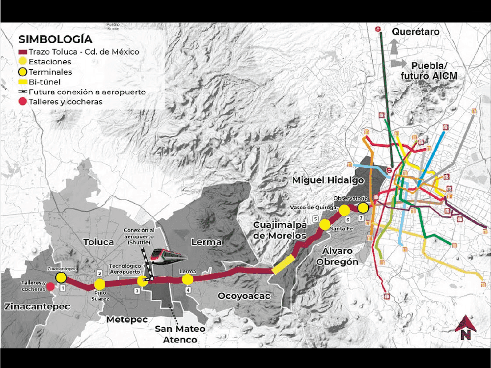 trazo de ruta del TIMT