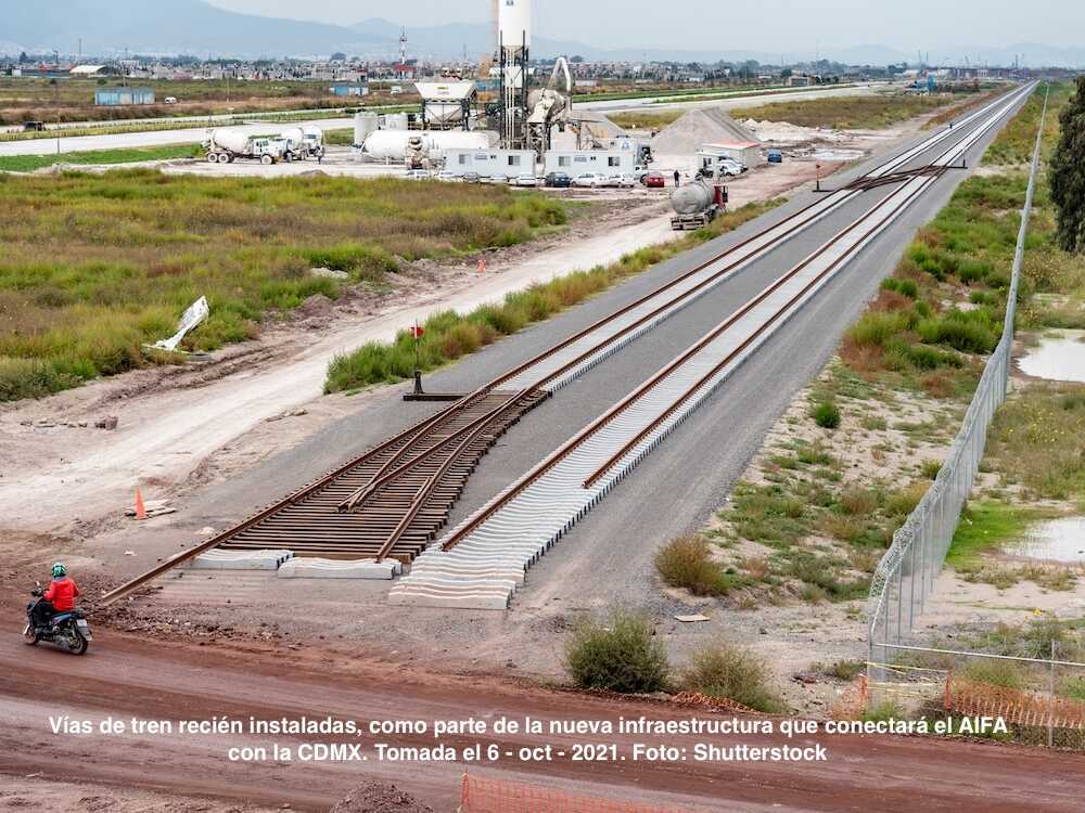 vias de tren para conectar el aifa